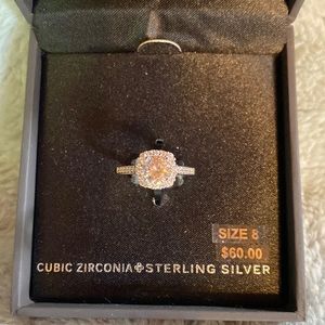 Primrose cubic zirconia sterling silver ring